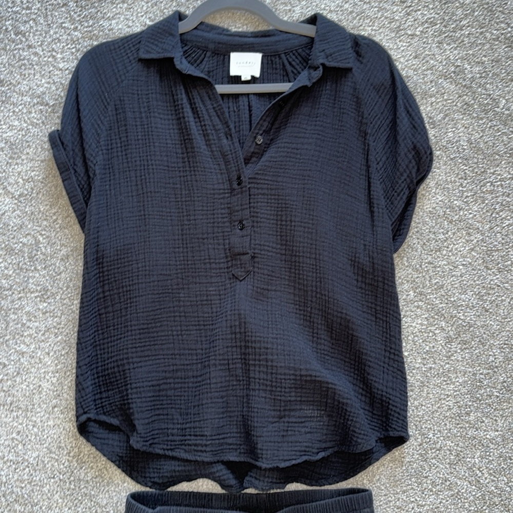 Sundays Alta Shirt and Shorts, Black, XS - Picture 7 of 9